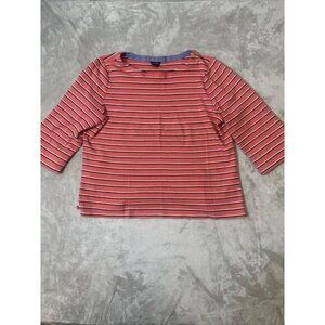 Women’s Nautica Top 3/4 Sleeves Stripped Peach Size XXL